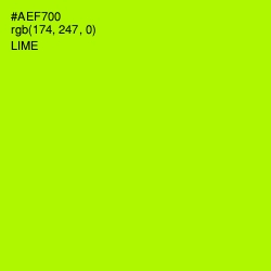 #AEF700 - Lime Color Image