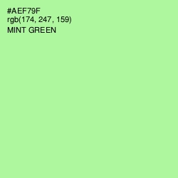 #AEF79F - Mint Green Color Image
