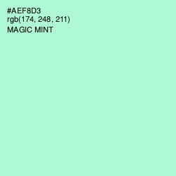 #AEF8D3 - Magic Mint Color Image