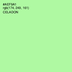 #AEF9A1 - Celadon Color Image