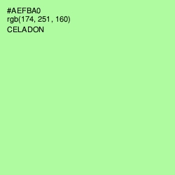 #AEFBA0 - Celadon Color Image