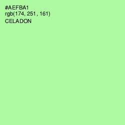 #AEFBA1 - Celadon Color Image