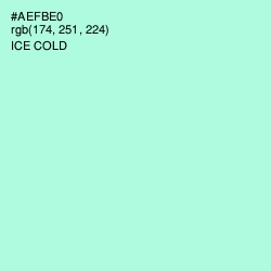 #AEFBE0 - Ice Cold Color Image