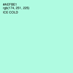 #AEFBE1 - Ice Cold Color Image