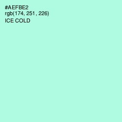 #AEFBE2 - Ice Cold Color Image