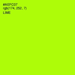 #AEFC07 - Lime Color Image