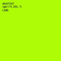 #AEFD07 - Lime Color Image