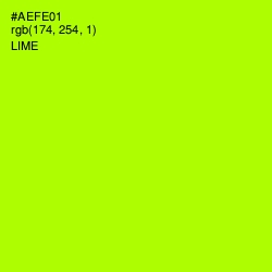 #AEFE01 - Lime Color Image