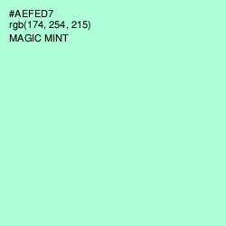 #AEFED7 - Magic Mint Color Image