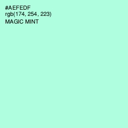 #AEFEDF - Magic Mint Color Image