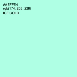 #AEFFE4 - Ice Cold Color Image
