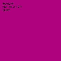 #AF027F - Flirt Color Image