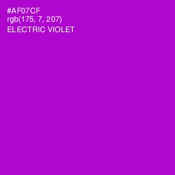 #AF07CF - Electric Violet Color Image