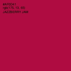 #AF0D41 - Jazzberry Jam Color Image