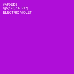 #AF0ED9 - Electric Violet Color Image