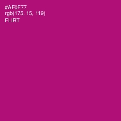#AF0F77 - Flirt Color Image