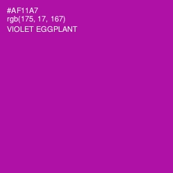 #AF11A7 - Violet Eggplant Color Image