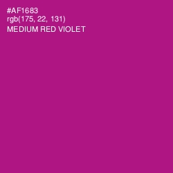 #AF1683 - Medium Red Violet Color Image