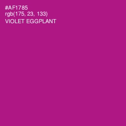#AF1785 - Violet Eggplant Color Image