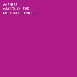 #AF1B88 - Medium Red Violet Color Image