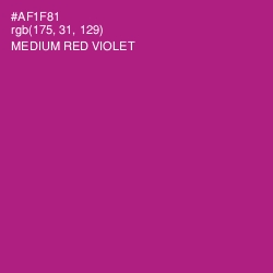 #AF1F81 - Medium Red Violet Color Image