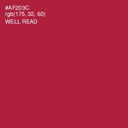 #AF203C - Well Read Color Image