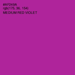 #AF249A - Medium Red Violet Color Image