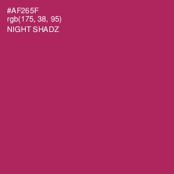 #AF265F - Night Shadz Color Image