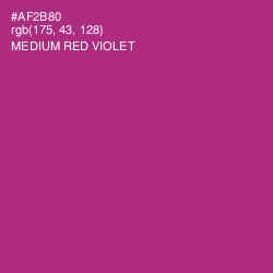 #AF2B80 - Medium Red Violet Color Image