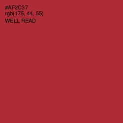 #AF2C37 - Well Read Color Image