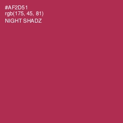 #AF2D51 - Night Shadz Color Image