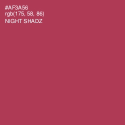 #AF3A56 - Night Shadz Color Image