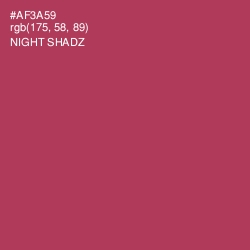 #AF3A59 - Night Shadz Color Image