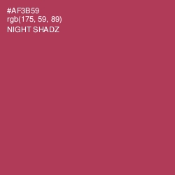 #AF3B59 - Night Shadz Color Image