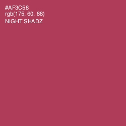 #AF3C58 - Night Shadz Color Image