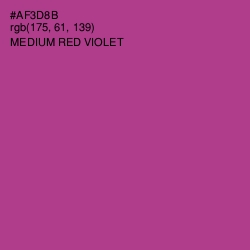 #AF3D8B - Medium Red Violet Color Image