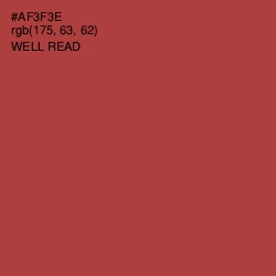 #AF3F3E - Well Read Color Image