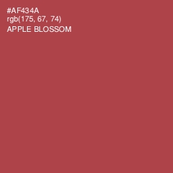 #AF434A - Apple Blossom Color Image