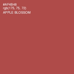 #AF4B48 - Apple Blossom Color Image