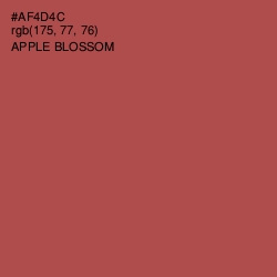 #AF4D4C - Apple Blossom Color Image