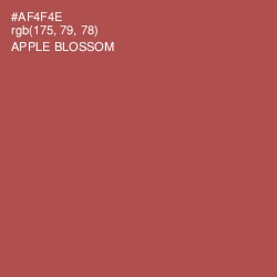 #AF4F4E - Apple Blossom Color Image