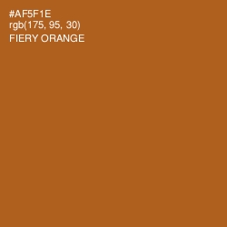 #AF5F1E - Fiery Orange Color Image