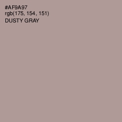 #AF9A97 - Dusty Gray Color Image