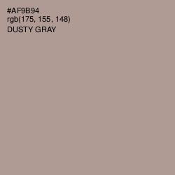 #AF9B94 - Dusty Gray Color Image