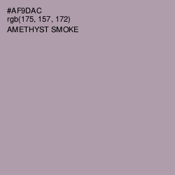 #AF9DAC - Amethyst Smoke Color Image