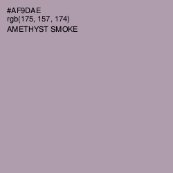 #AF9DAE - Amethyst Smoke Color Image