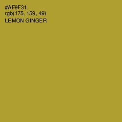 #AF9F31 - Lemon Ginger Color Image