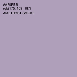 #AF9FBB - Amethyst Smoke Color Image