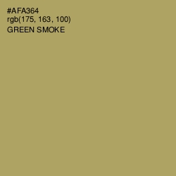 #AFA364 - Green Smoke Color Image