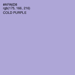 #AFA6D8 - Cold Purple Color Image